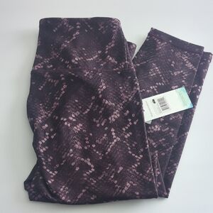 Balance Collection Dark Purple Patterned Leggings